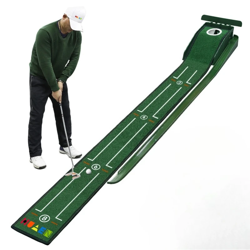 Mini Golf Putting Blanket Automatic Rebound Golf Putter Practice Tools Durable Green Trainer Professional Sports Equipments