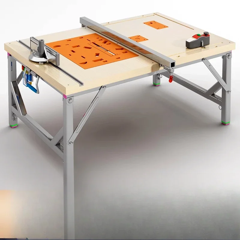 

Woodworking table, multi-function push table, small lifting table folding woodworking saw table