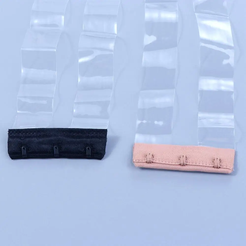 Non Slip Invisible 3 Hooks Solid Color Elastic Band Bra Buckle Extension Buckle Transparent Bra Extender Bra Accessories