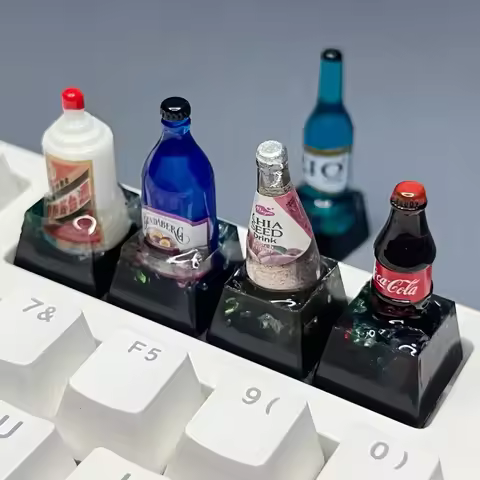 LOBO Custom Keycap Glue Beer Resin Key Caps Mechanical Keyboard Caps ESC Key Keycaps PC Gamer Accessories Gifts Korean Keycap