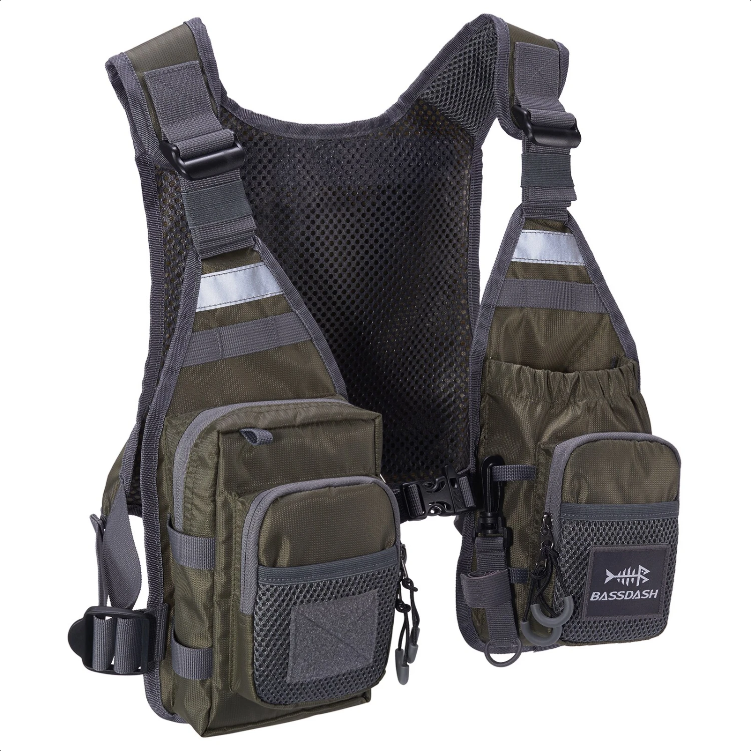 

FV08 Ultra Lightweight Fly Fishing Vest Men and Women Portable Chest Pack One Size Fits Most
