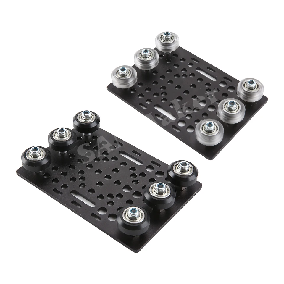 V-Slot Gantry Set 20-80mm Gantry Plate With Wheels For Profiles Vslot Aluminum Plate Kits Gantry Plat 3D Printer Part