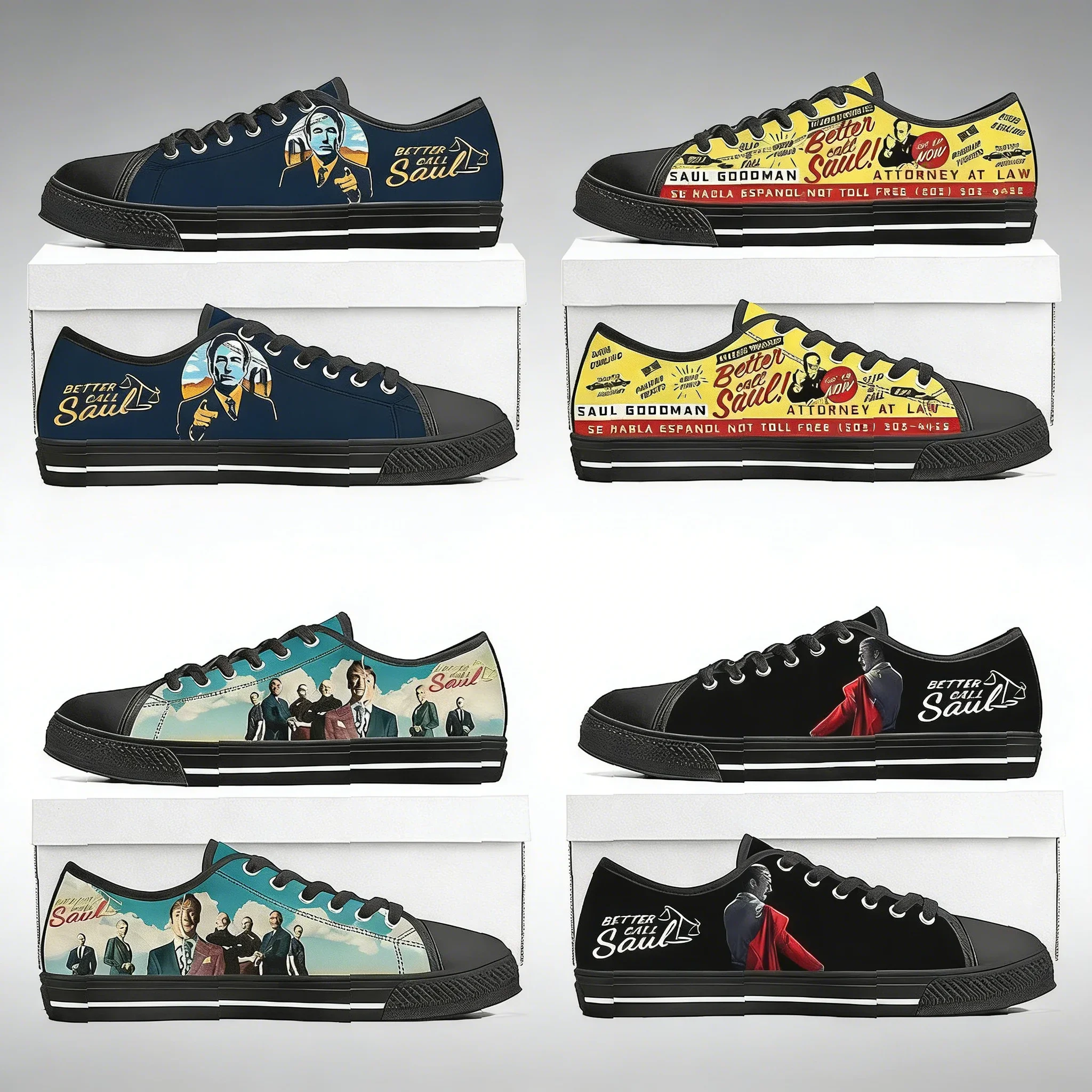 

Better Call Saul Custom Sneakers, Vintage Low Top Canvas Shoes for Men Women Teens