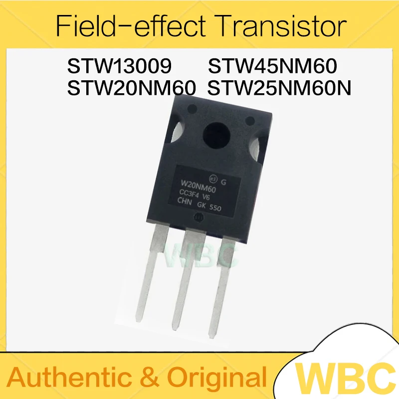 5Pcs STW20NM60 STW25NM60N STW45NM60 STW13009 TO247 W20NM60 W25NM60N W45NM60 W13009 TO-247 Field-effect transistor new original