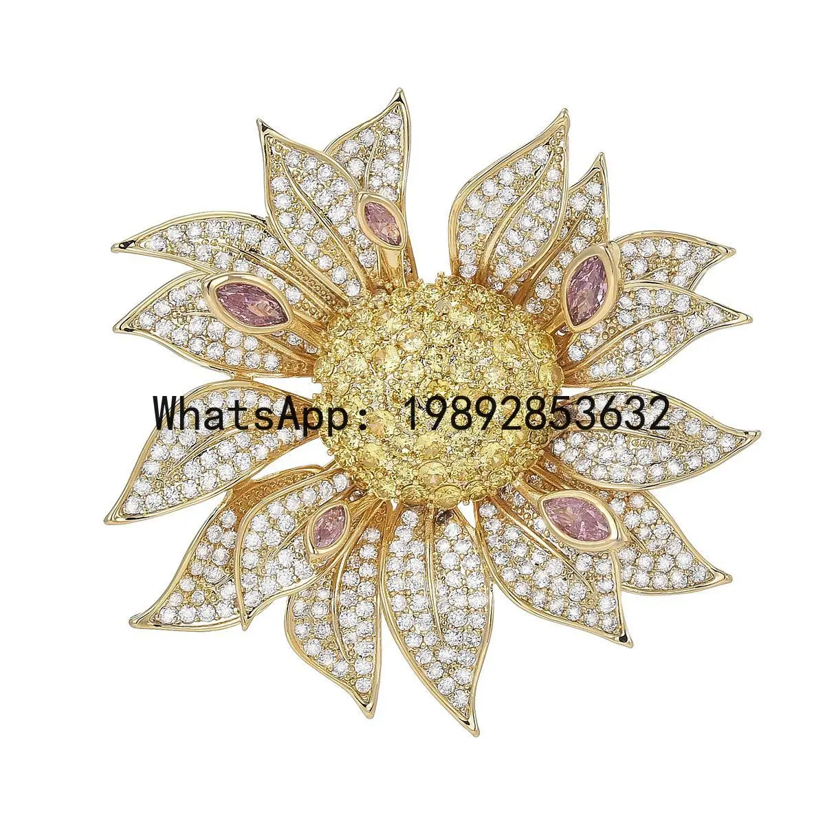 

PYJ High-End Brooch Sunflower Brooch Luxury Upscale Versatile Fashion Clothing Flower Pin Accessories