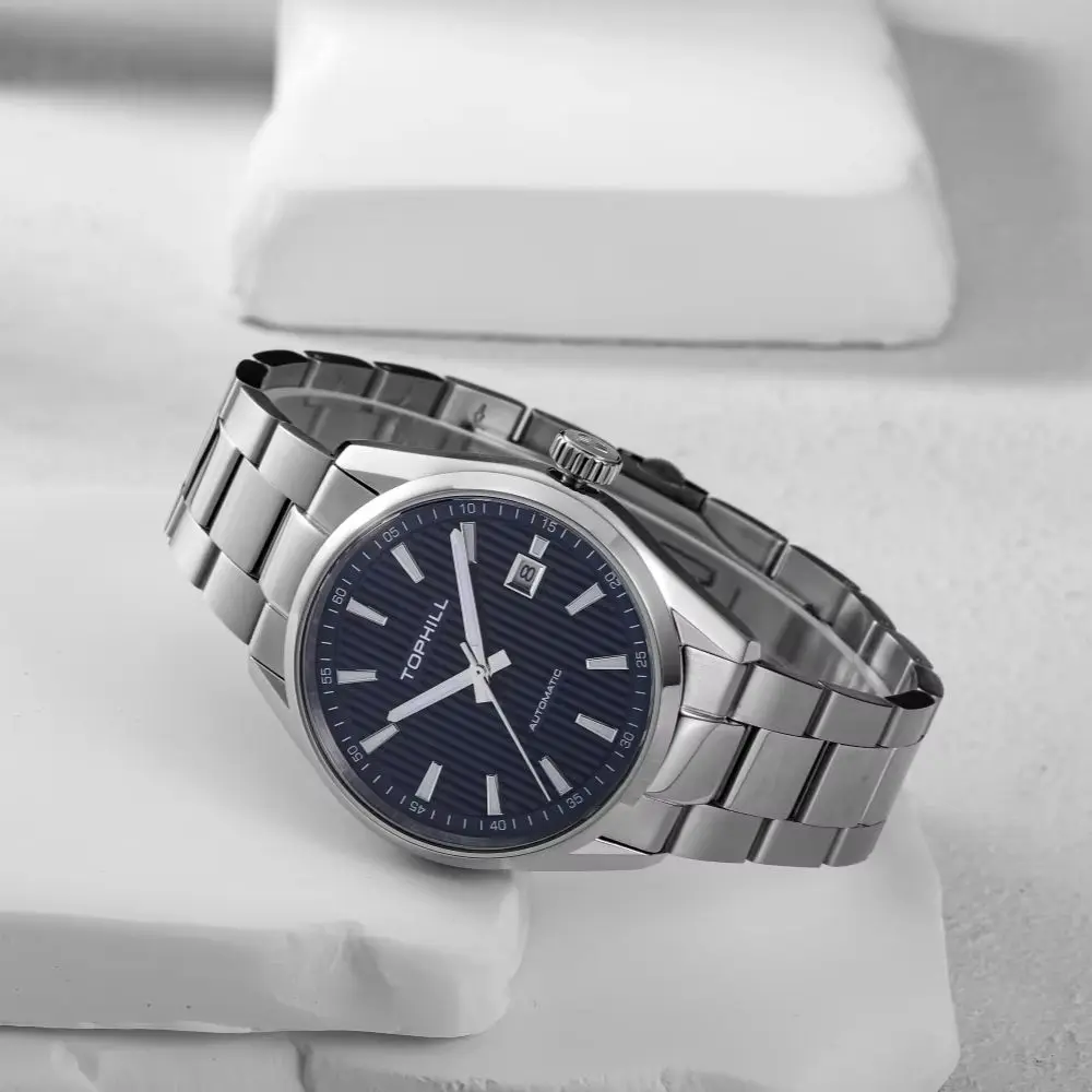 TOPHILL 40mm Miyota 8215 Mechanical Wristwatch 29mm GL12 Quartz Watch Couple 3H Date Zircon Waterproof Luminous Reloj TA062G/L