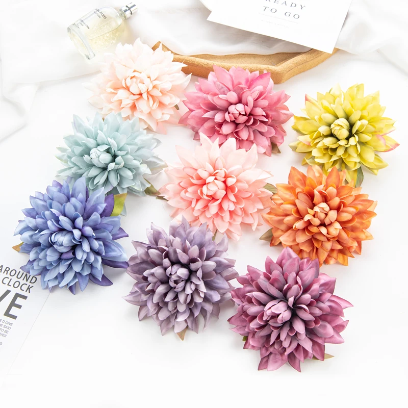 5/10 Pcs Silk Artificial Flowers White 12 cm Gerberas Wholesale Holiday Decorations Home Table Wedding Wreaths Outdoor DIY Gifts