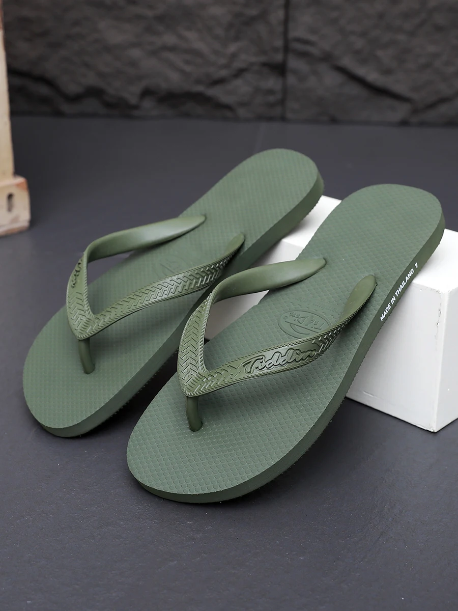 

Мужские летние уличные латексные сандалии, мягкие тапочки через плечо, повседневные однотонные пляжные тапочки на плоском каблуке, модные