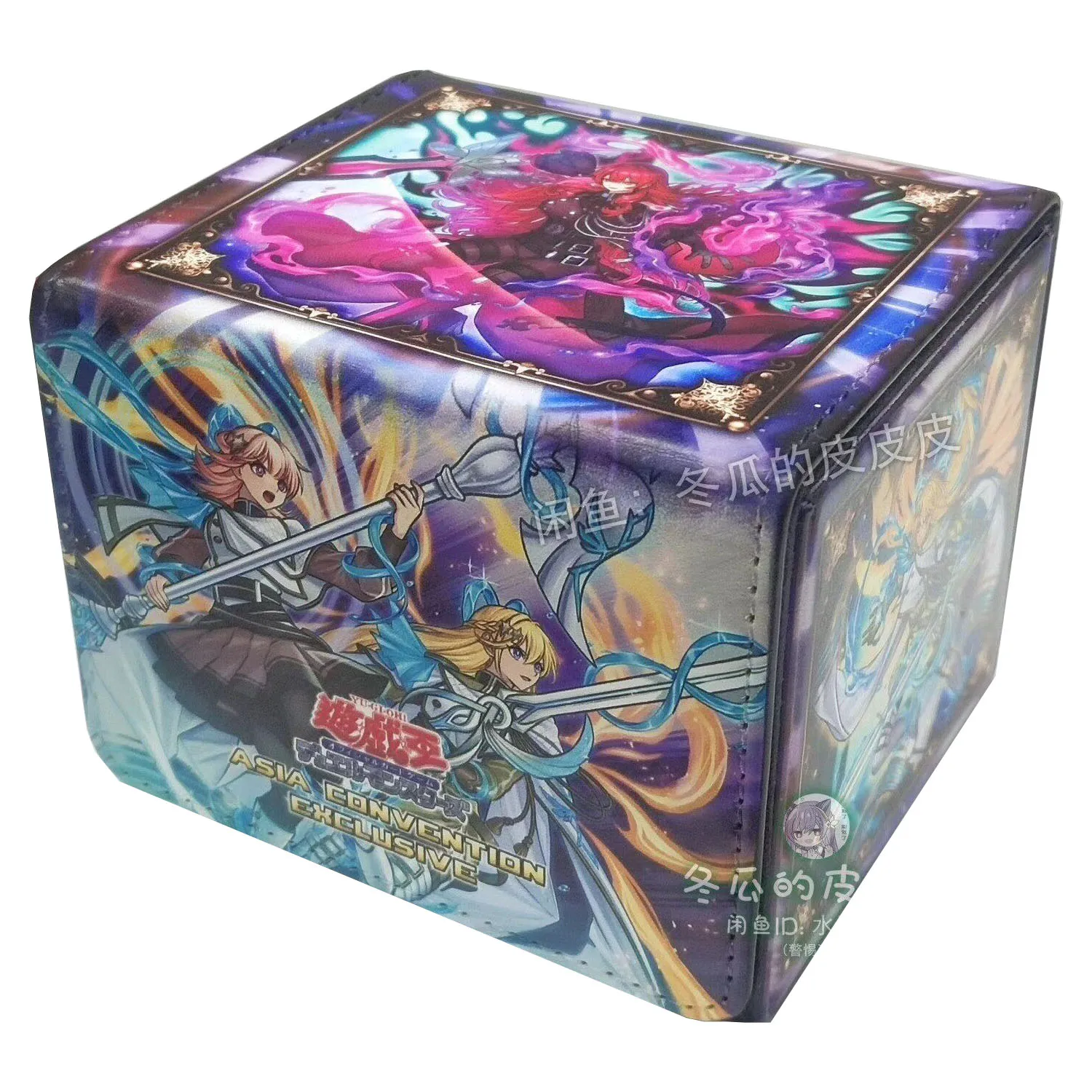 

Diy Yu-Gi-Oh! Exosister Martha Card Storage Box Ws Opcg Ptcg Ygo Exosister High-End Leather Magnetic Card Box Gift Toys