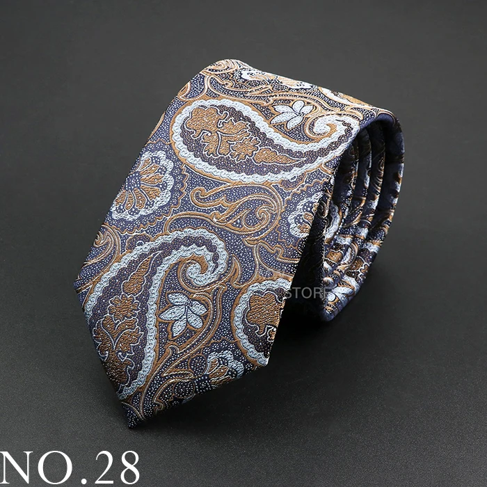 Neue Design Hochzeit Männer Krawatte Grau Braun Grün Paisley Blume Krawatten Männer Business Dropshipping Bräutigam Kragen Zubehör Geschenk – Detail 28