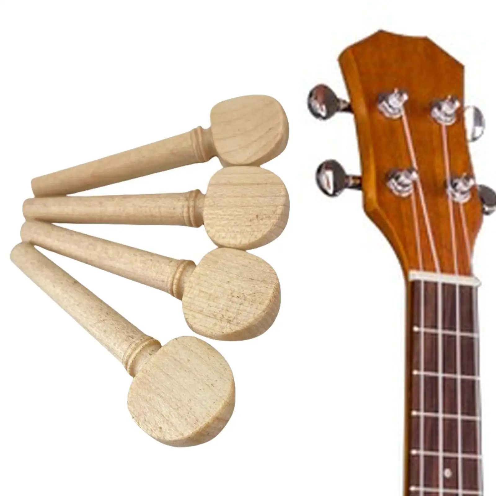 4Pcs Violin Fiddle Tuning Peg Wooden Peg Replace Part Sturdy Portable for 4/4 Size Violin Music Instrument Accessory