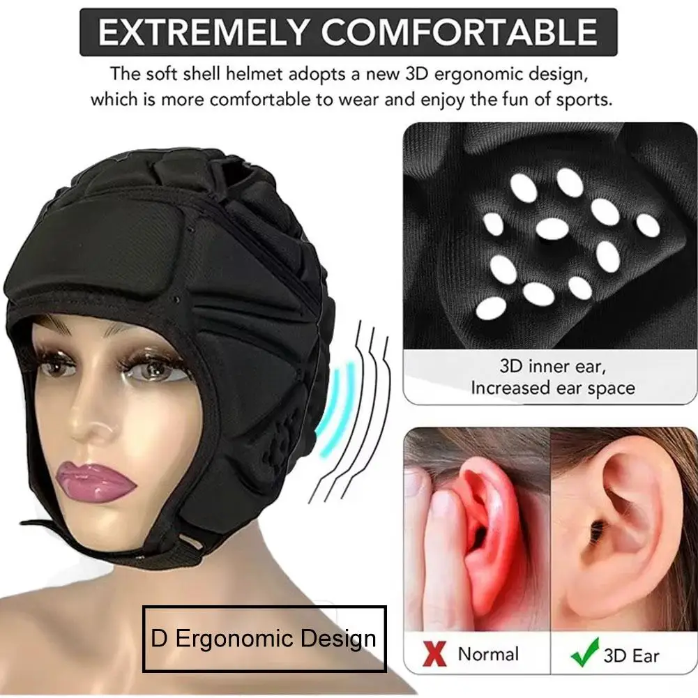 

Мягкий шлем для регби, футбольный головной убор, футбольная защита для детей, защитный шлем, защита для регби, защита для флага E1R5