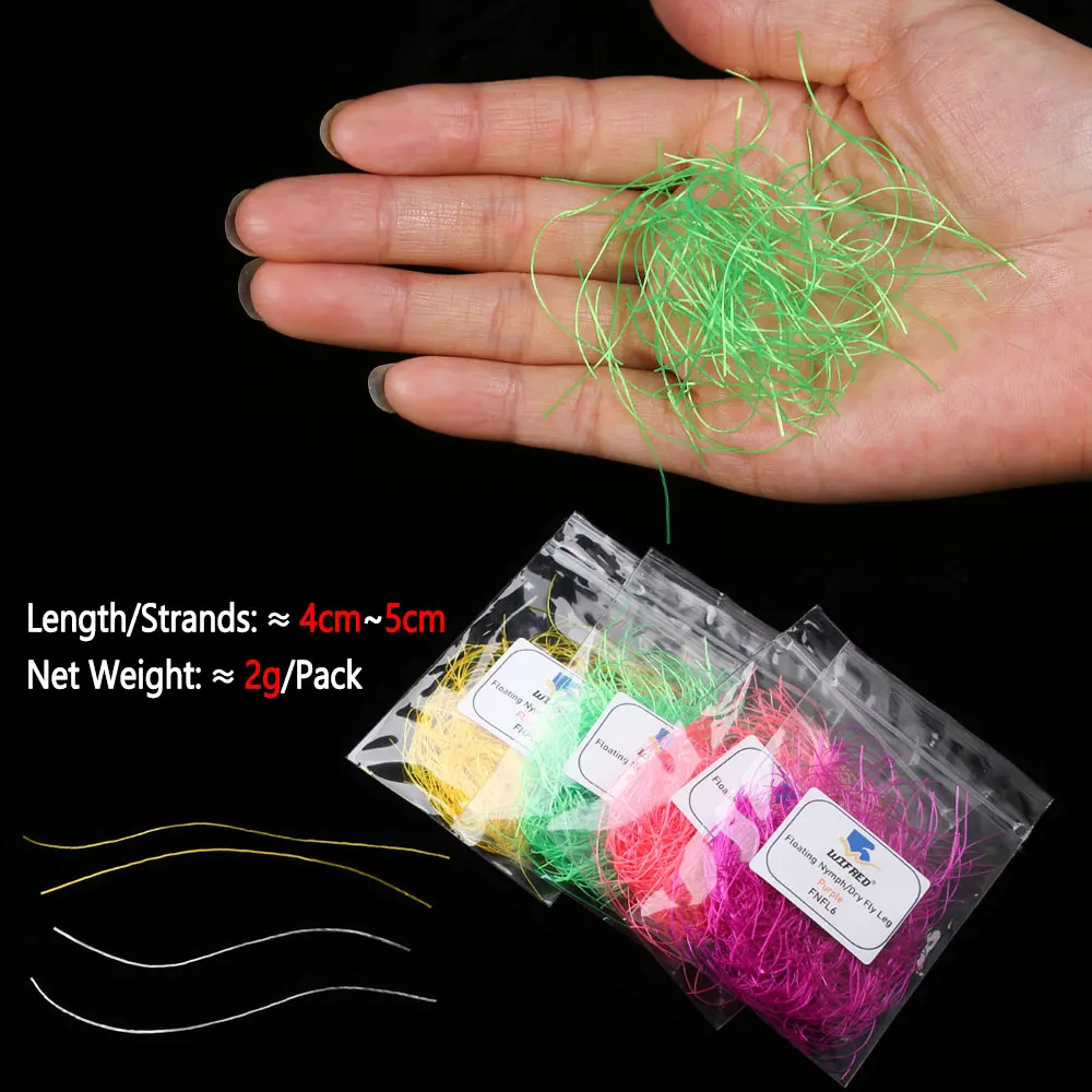 Bimoo Silicone Floating Nymph Dry Fly Legs Fly Tying Material Rubber Legs Dubbing For Nymphs Dry Flies Trout Fishing Lures Baits - view 6