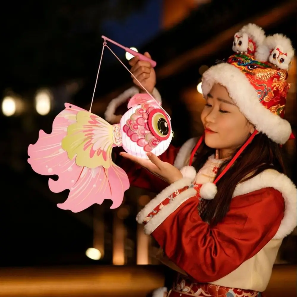 Goldfish Goldfish Lantern Hanging Glowing Mid-Autumn Festival Lantern DIY DIY Handcrafts Handmade Chinese Glowing Lantern