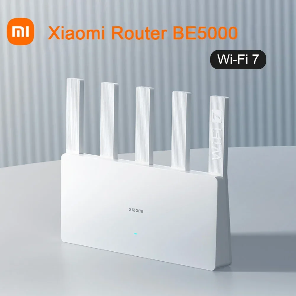 Xiaomi router be5000 wifi 7 2,5g netzwerk port 5011mbps 512mb speicher 2,4g/2,5 ghz dual breitband zugang netzwerk sicherheits schutz