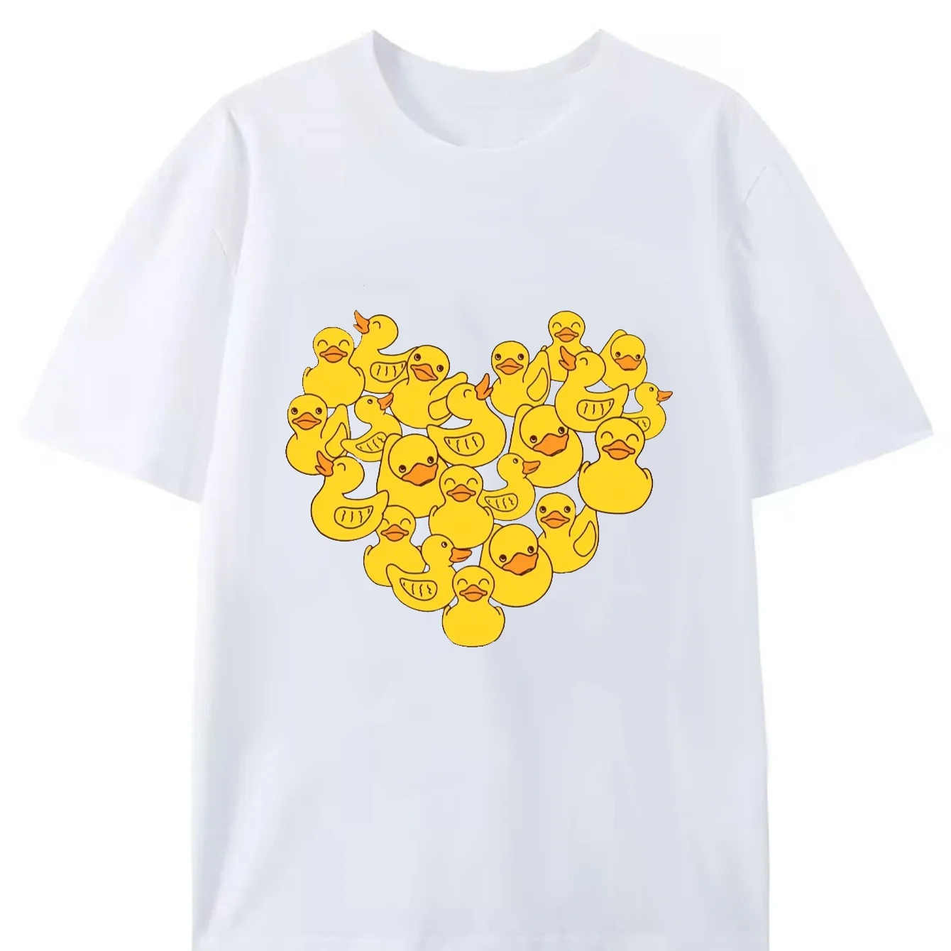 Soft Summer Yellow Clothing - Kaos Wanita Kasual Lengan Pendek Leher