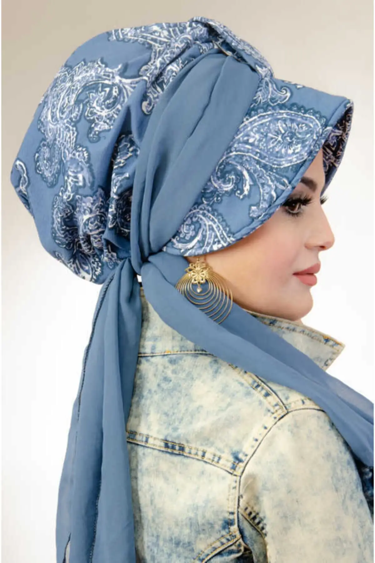 Women Hijab, Indigo Ready Hat Bathing Cap, Hijab, Muslim Fashion, Swimming cap, Hat, Blue,