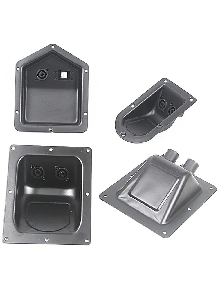 1pcs Iron wire box Stage audio junction box four core card faucet female socket wiring board, iron plate XLR socket accessories