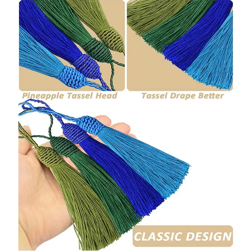 2/5/10 قطعة 15 سنتيمتر خيط حريري المرجعية شرابات مع حلقة الحبل لينة الصينية عقدة شرابة لصنع المجوهرات Craft بها بنفسك الإكسسوارات الحرفية