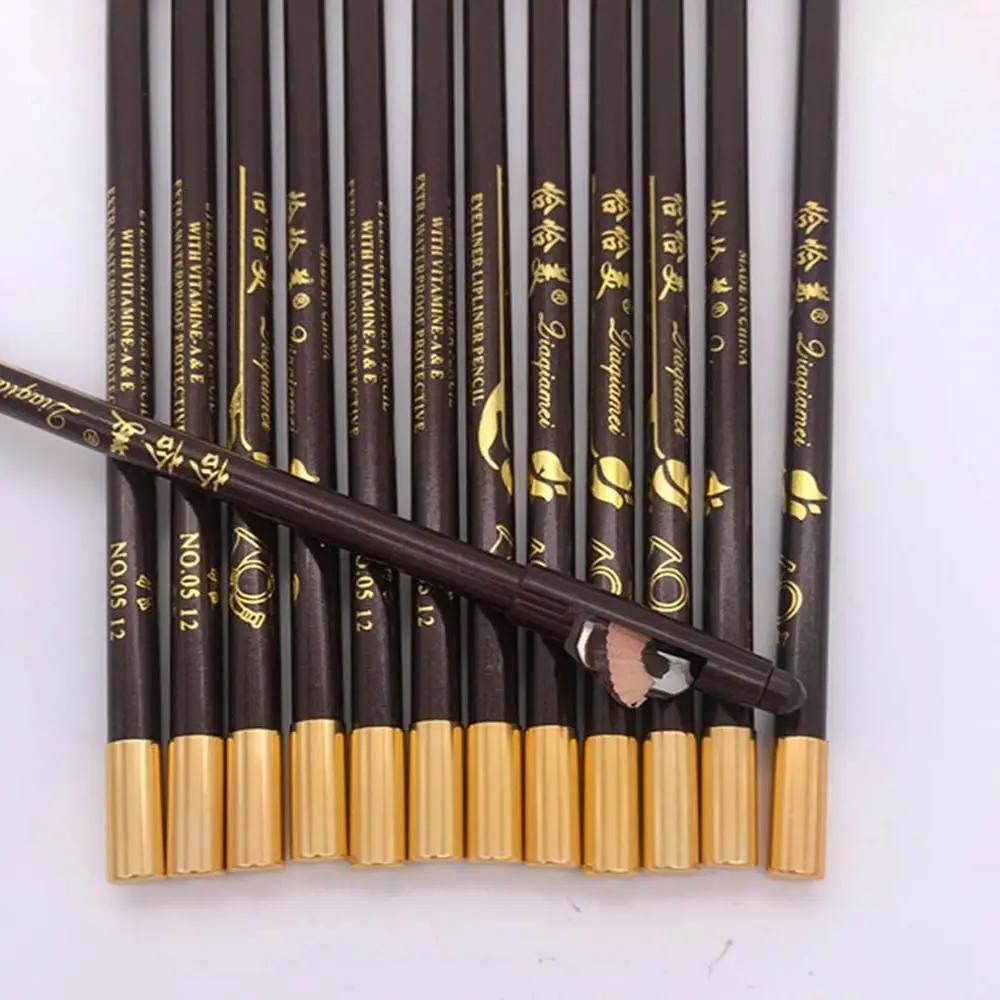 3Pcs/set Waterproof Eyebrow Pencil Eye Makeup with Sharpener Lid Eyebrow Pen Brown Black Not Blooming Eyebrow Enhancer
