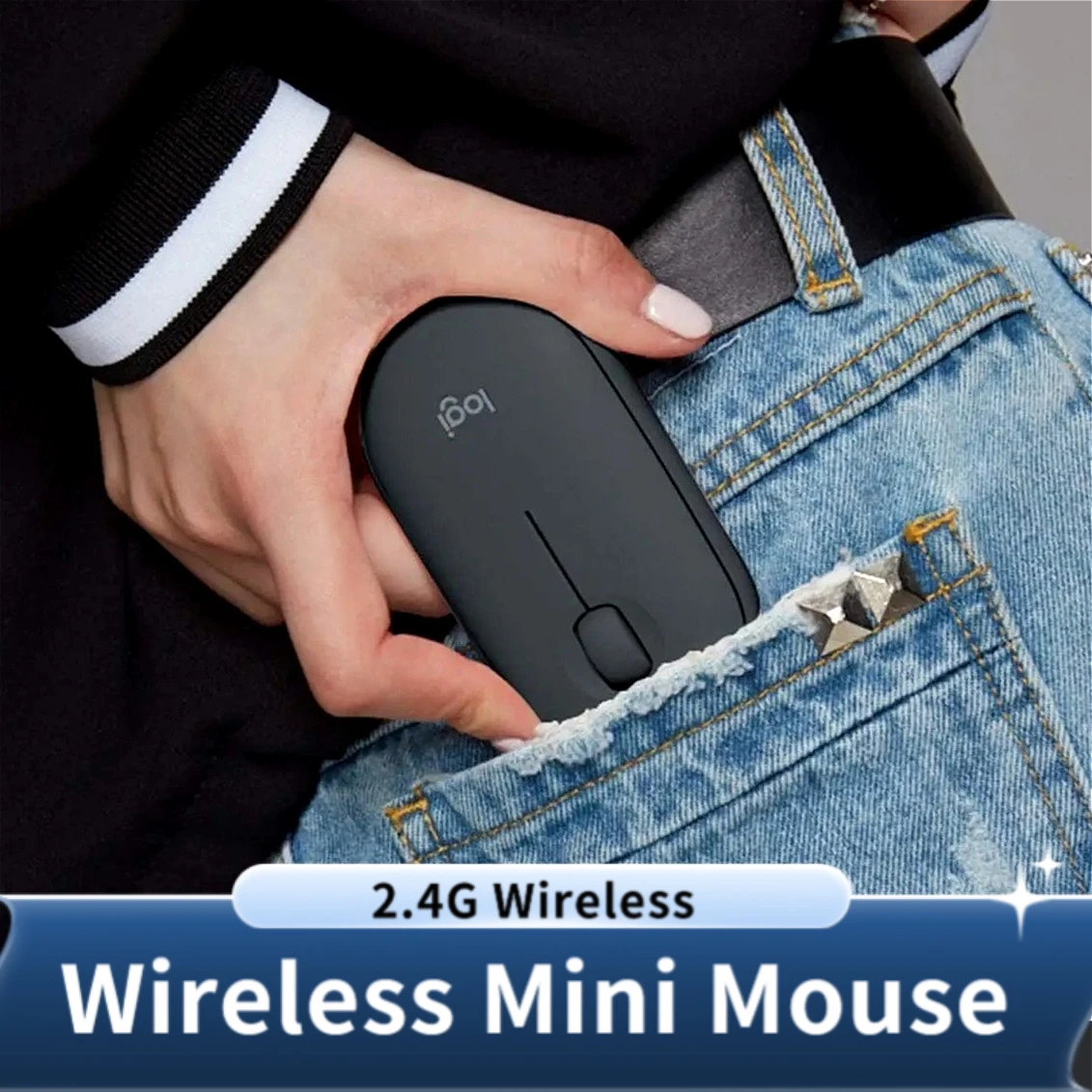 

Мини-мышь Logitech M350 Pebble Mute, Bluetooth + USB-приемник, двухрежимный, бесшумное широкое резиновое колесо, магнитная клавиатура