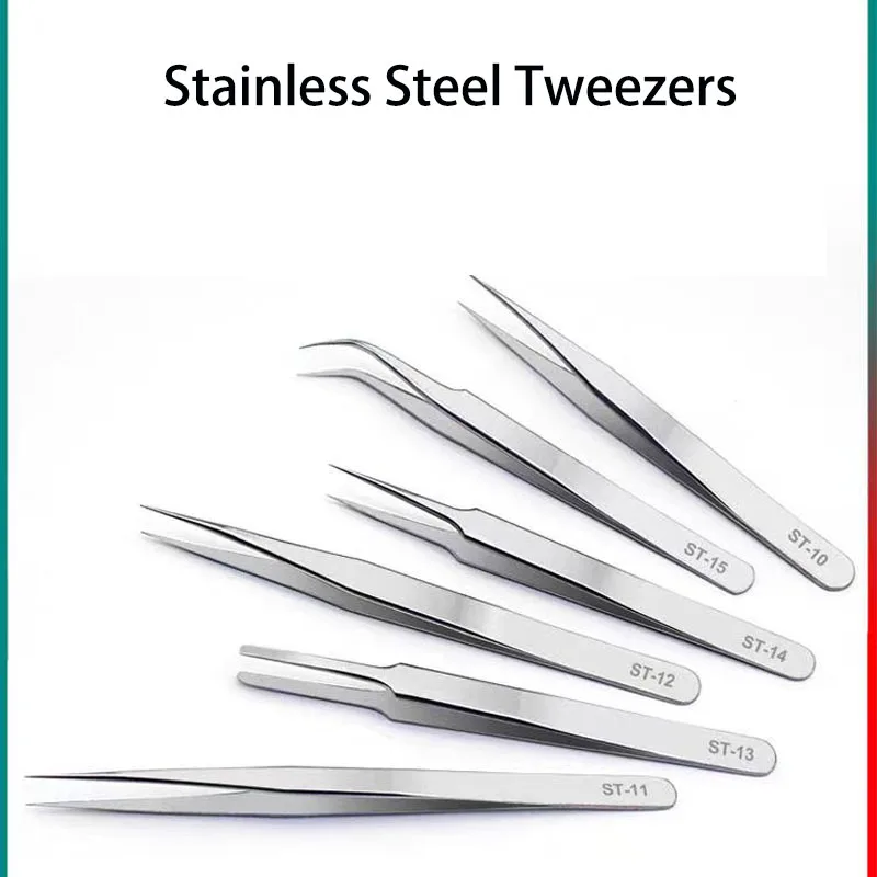 

Precision Titanium Alloy Tweezers Professional Repair Fingerprint Fly Line Phone Motherboard Antimagnetic Electronics Forceps