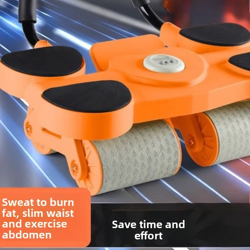 Four Four Wheel Abdominal Health Wheel Elbow Support Automatic Rebound Waist Roll Up Lazy Muscle Training Tool Ab Rollers Fitness - Aliexpress Deal