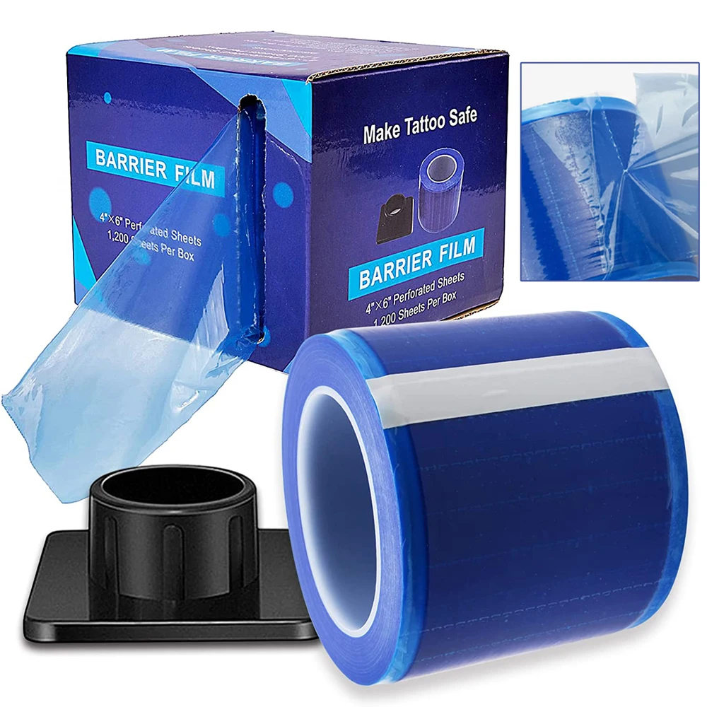 

Tattoo Barrier Film 1200 Sheets Blue Tattoo Surface Film Roll Tape Disposable Protective PE Dental Bandage Tattoo Accessories