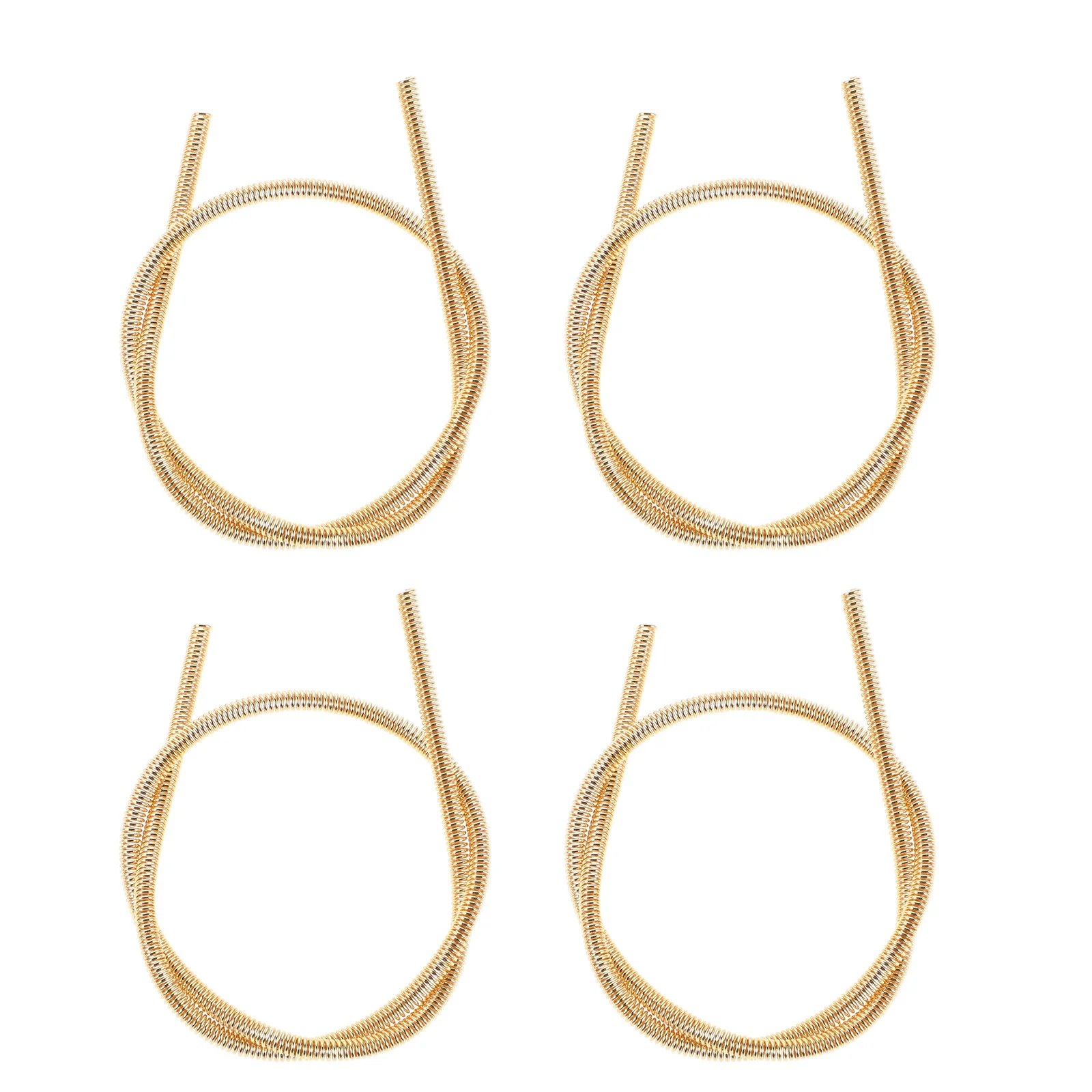 

4Pcs Copper Plated Memory Wire Spring Coil 0.2x21cm Flexible Jewelry Making Wire for Handmade Rings Bracelets Jewelry Supplies