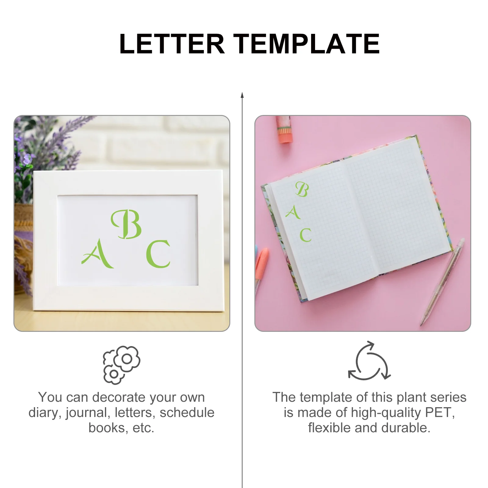 12 Pcs Letter Stencils English Alphabet Painting Template Templates Manual White