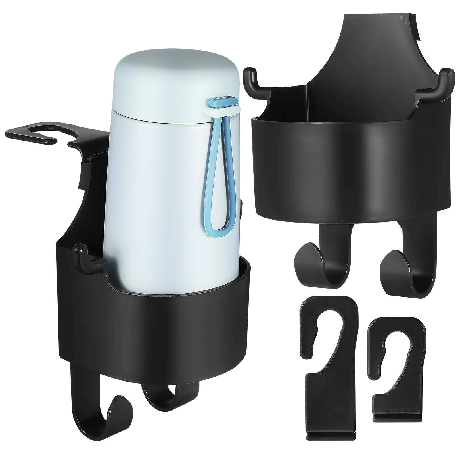 

Car Cup Holder Backseat Storage Organizer Headrest Holder Car Seat Multi Functional Plastic Easy Install Automotive