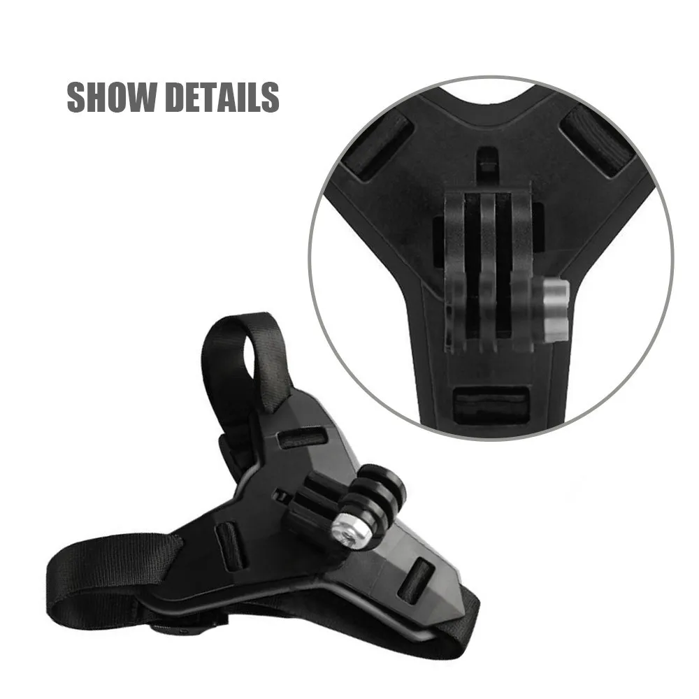 Motorcycle Helmet Chin Strap Mount For GoPro Hero 12 11 10 9 8 5 6 7 SJCAM SJ4000 AIR DJI EKEN AKASO Action Camera Accessories