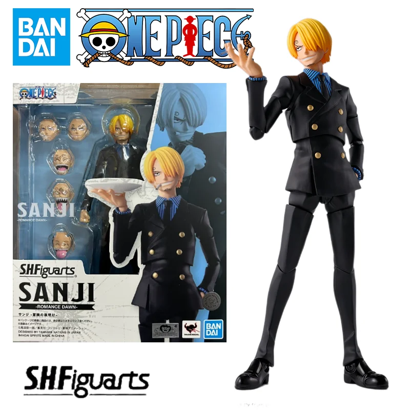 

Оригинальная аниме-фигурка Bandai One Piece S.H.Figuarts SANJI -ROMANCE DAWN-Action, игрушка-модель, подарок для детей