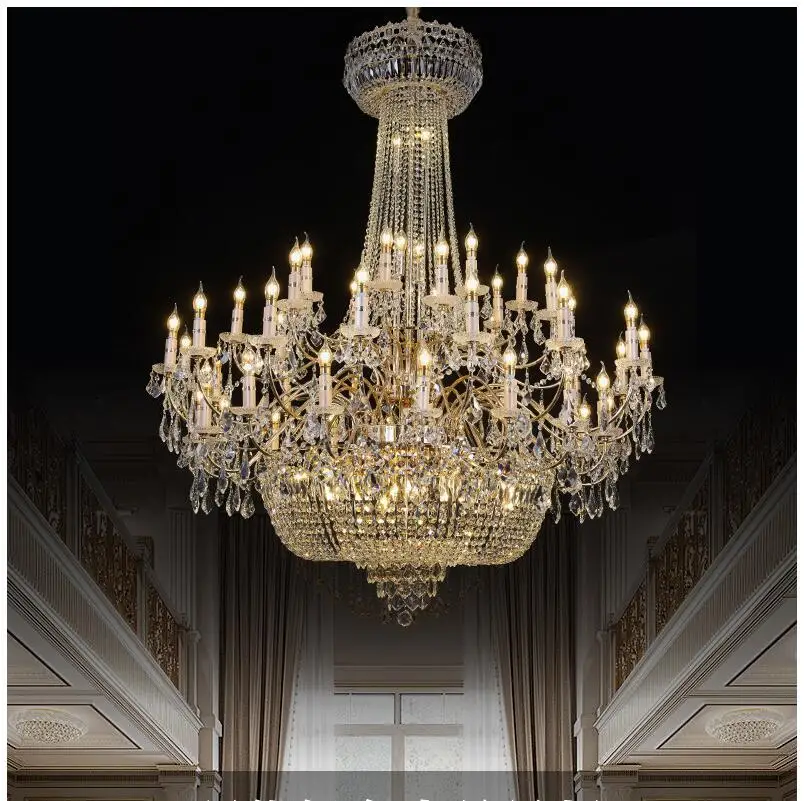 Modern Luxurious Style Crystal Pendant Lamp Golden Chrome Candle Art Living Room Restaurant Bedroom Villa 90~240V Pendant Lamps