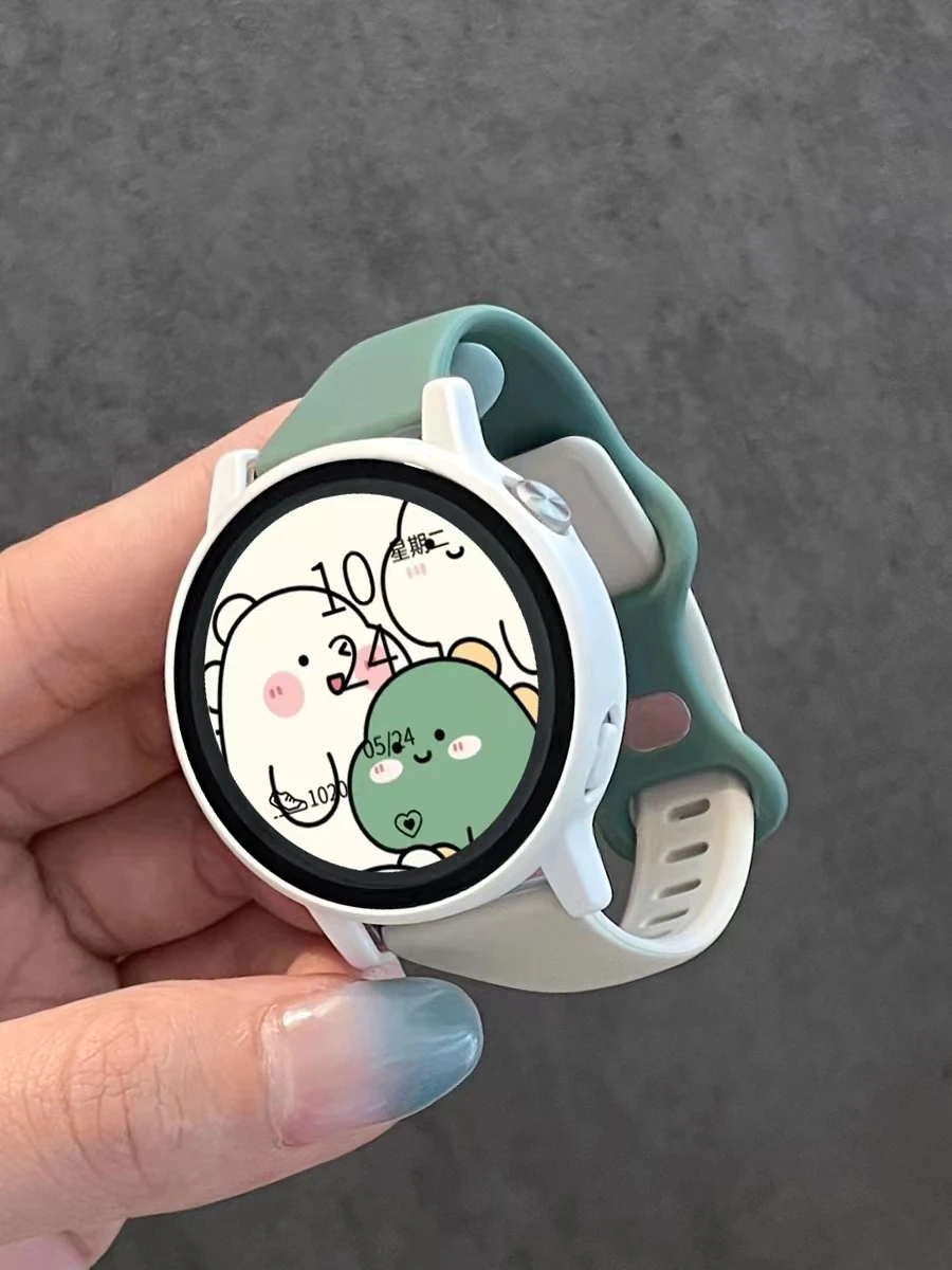 Silicone Strap for Samsung Galaxy Watch3 41/45mm 4Classic 5 40/44mm Active Gear Loop for Huawei Watch GT Huami Amazfit GTR Band