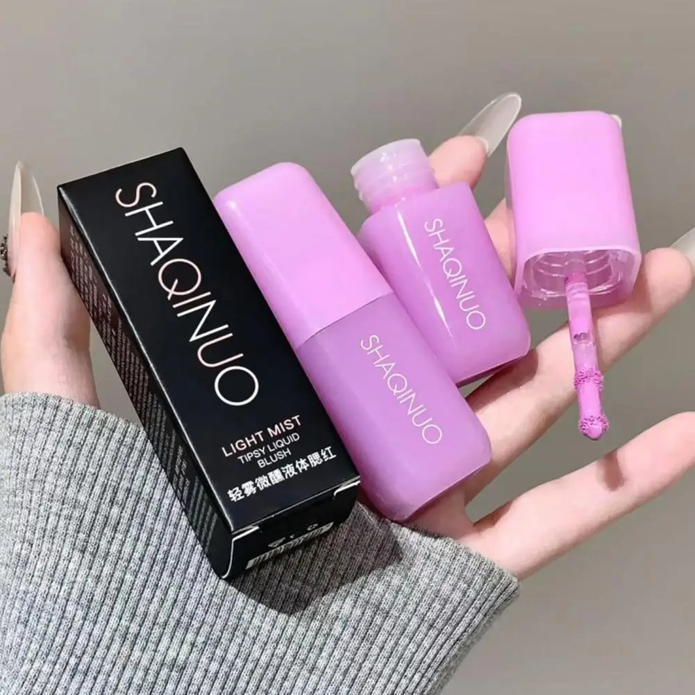 Matte Liquid Blusher Waterproof Sweatproof Brighten Nude Color Blush Stick Natural Rouge Face Makeup #5