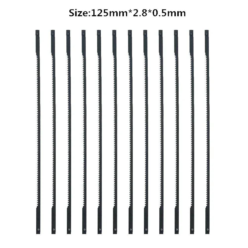 12PCS Scroll Saw Blade 125 MM 10TPI Cutting Tools For 16inch Scroll Saw For Wood Plywood Plastic And Chipboard Cutting