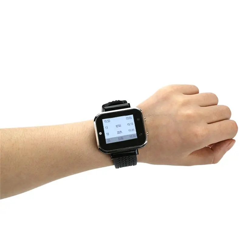 Superior 1 Waiter Wrist Watch Receiver Wireless Restaurant Pager System 8 Call Buttons Calling System For Bars Cafes Hotels EU P