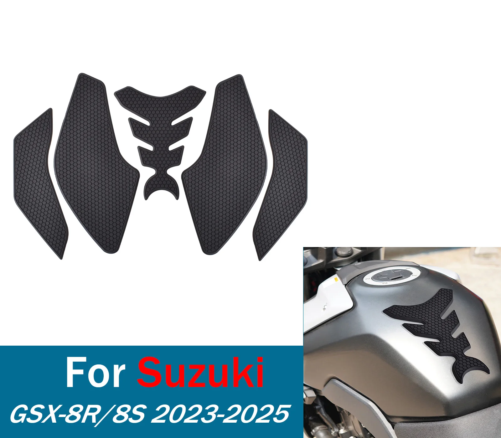 

Motorcycle Anti Slip FuelTank Stickers Gas Cap Oil Protect Pad For Suzuki GSX 8R 8S 2023-2025 GSX8S Scratch Resistant Stickers
