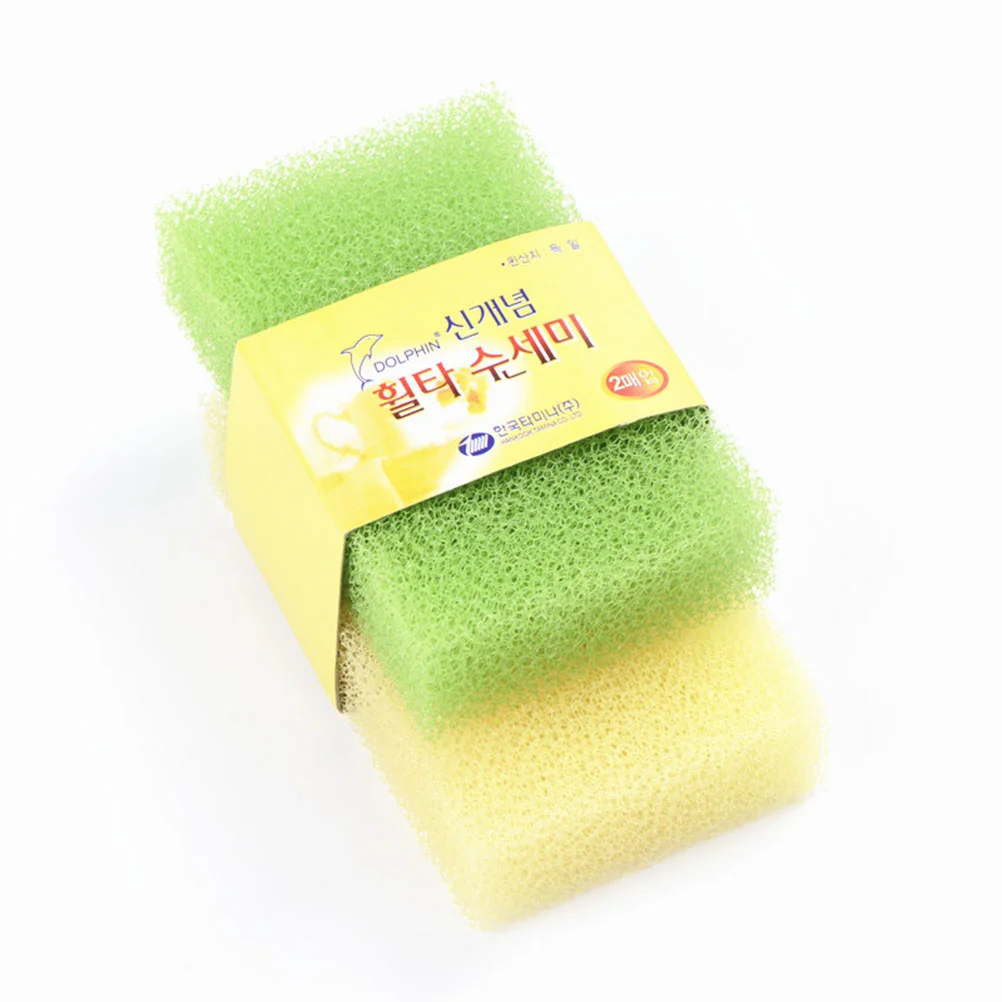 10 stks Simulatie Loofah Schuursponsje Keuken Afwassen Spons Cleaning Pad Spons Doek (Willekeurige Kleur)