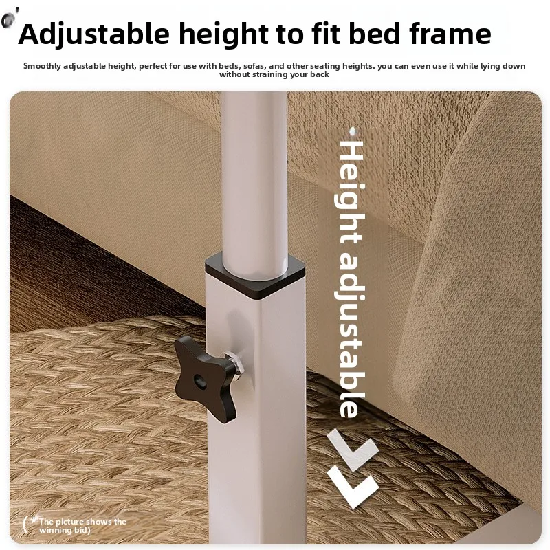 YFY Floor Bedside Table Minimalist Adjustable Height Folding Modern Computer Desk Lazy Home Bedroom Bedside Student Writing Desk
