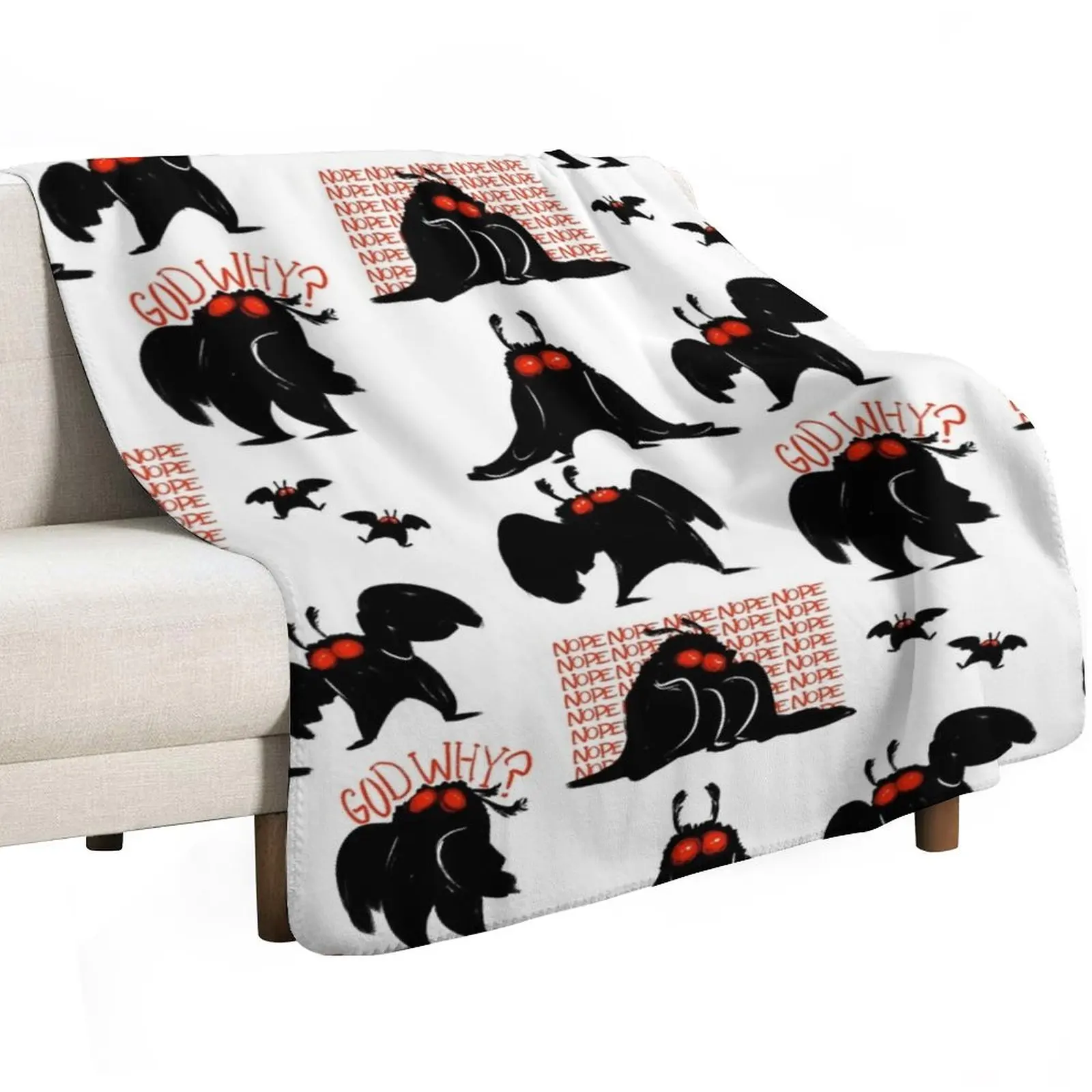 And It's Mothman! Throw Blanket For Sofa Thin Blankets For Bed heavy to sleep Thin Retros warm for winter Blankets