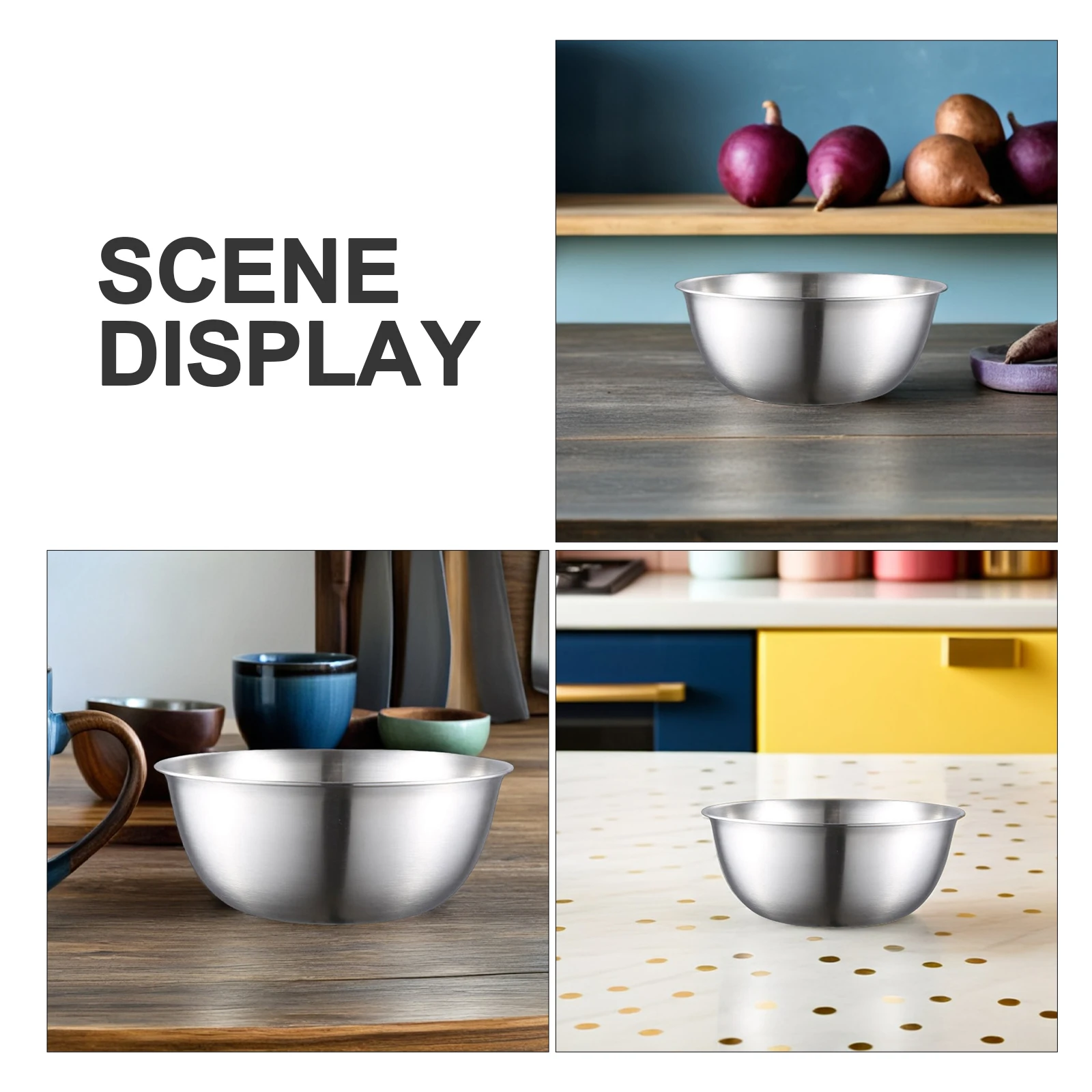 

2pcs Stainless Steel Mixing Bowl Colander Rice Colander Basket Strainer Basket Vegetables Fruit Basket Washing Basin kicehn tool