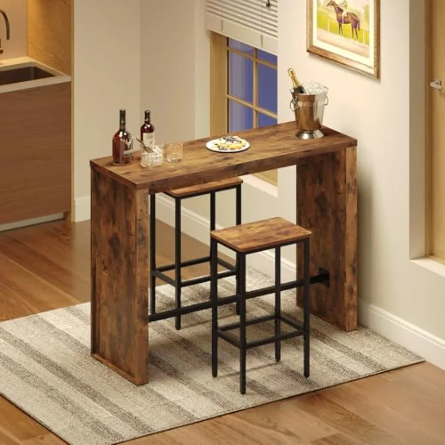 

MAHANCRIS Bar Table, 35.4" Counter Height Pub Table, Industrial Rectangular Hightop Table, Kitchen Dining Bar Height Tables wit
