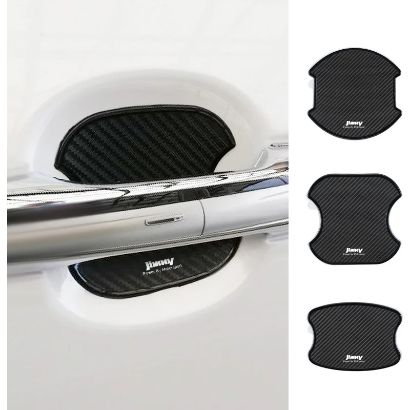 4 шт., защитные наклейки на дверную ручку автомобиля, накладка против царапин, автомобильные аксессуары для Suzuki Jimny Alto Swift Grand Vitara Ig