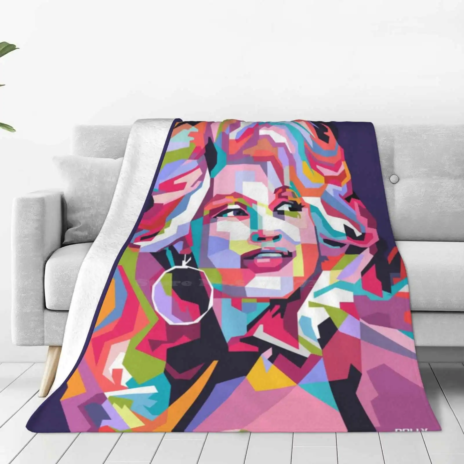 Abstract Dolly Parton In Wpap New Arrival Fashion Leisure Warm Flannel Blanket Dolly Parton Wpap Dolly Parton Popart