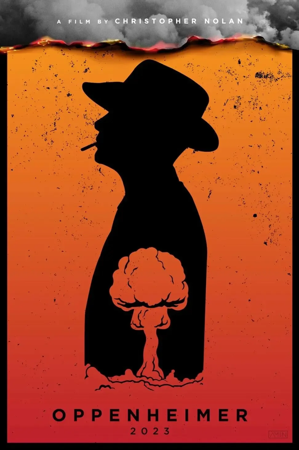 ملصق قماشي مطبوع عليه فيلم OPPENHEIMER، ديكور غرفة المعيشة، صورة جدار المنزل