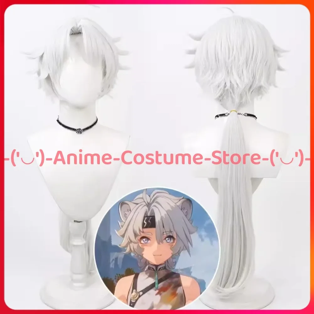 Wuthering Waves Lingyang Lion Dance Boy コスプレウィッグ ポニーテール アニメゲームキャラクターウィッグ ハロウィンカーニバルパーティーコスチューム小道具