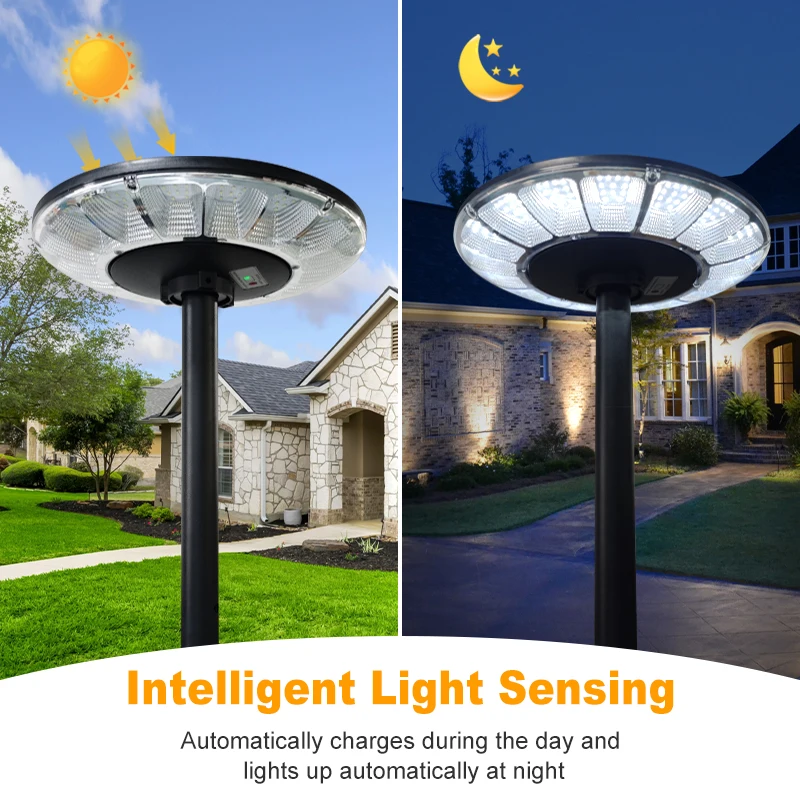 Outdoor Solar Garden Light Super Bright UFO LED Solar Street Light IP65 Waterproof  for Yard Patio Driveway Villa Decoration