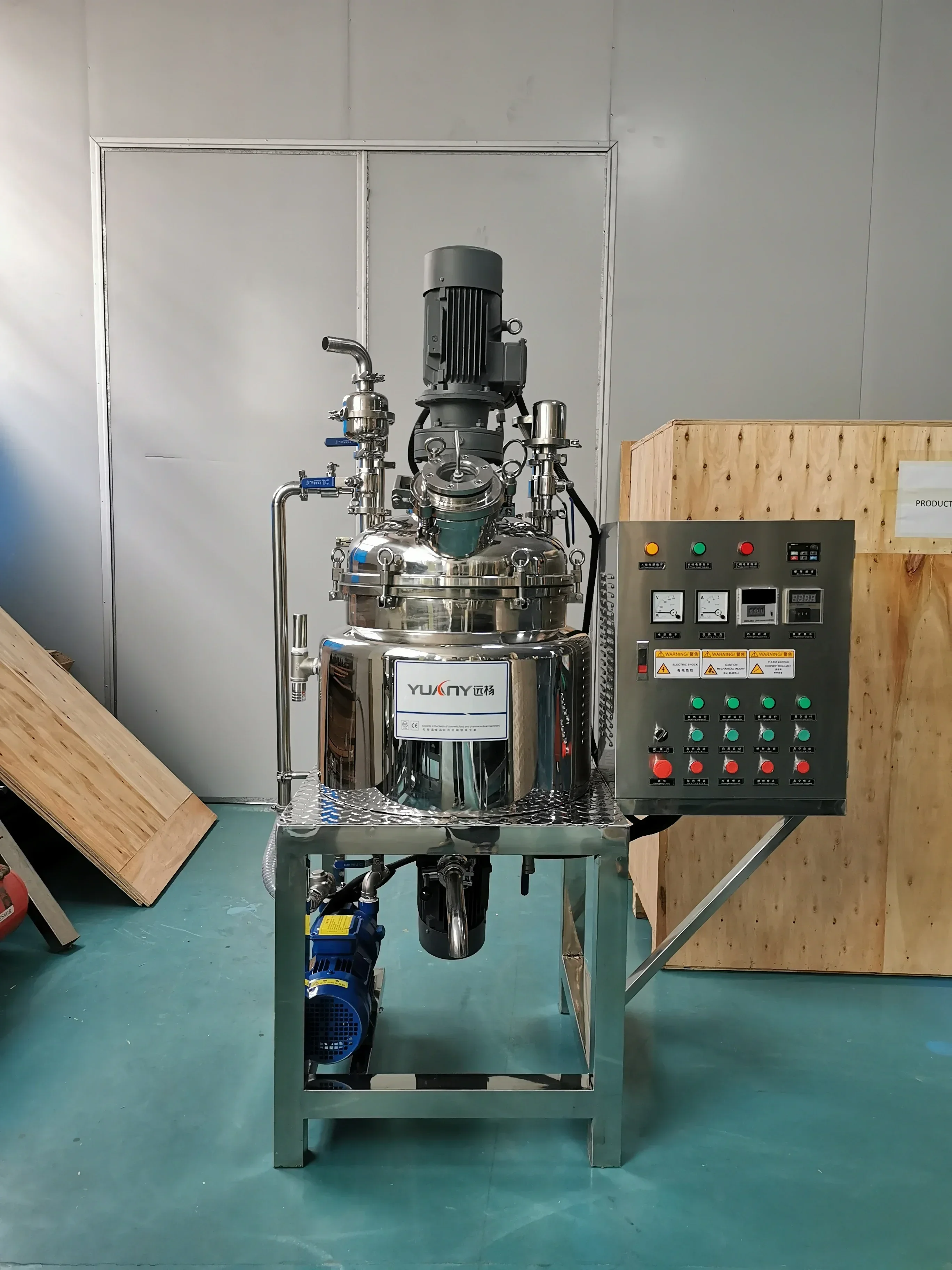 Vacuum Mixer 50L Lab Body Lotion Cosmetic Cream Making Machine Homogenizer Cosmetic Manufacturing Machinery 1 - 2900 R.p.m Rpm